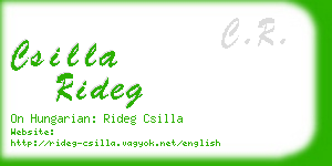 csilla rideg business card